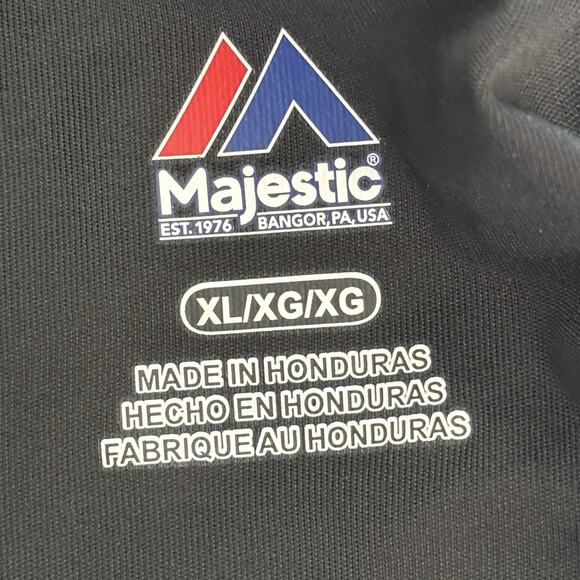 Majestic Mens Shirt Steelers XL Black Long Sleeve Pittsburgh Base Layer Stretch - Picture 2 of 6